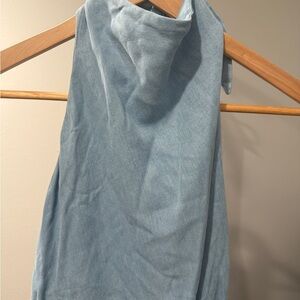 Zara Sky Blue denim maxi dress